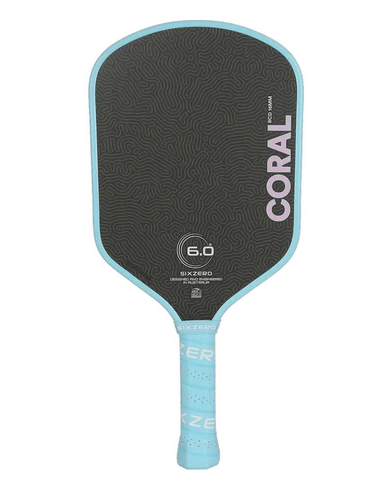 Six Zero Coral 16mm Lightweight pickleball paddle